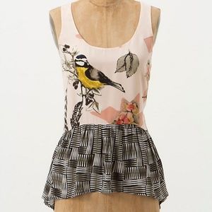 Maeve Multicolor Bird Print Tank Top Anthropologie